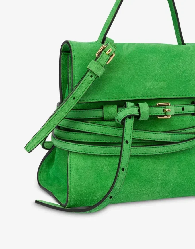 Moschino Tie Me bag in suede Small Moschino Tie Me bag in suede Small