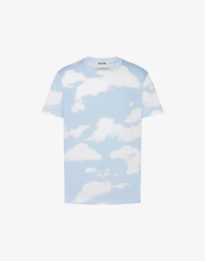 Organic cotton jersey T-shirt Archive Clouds