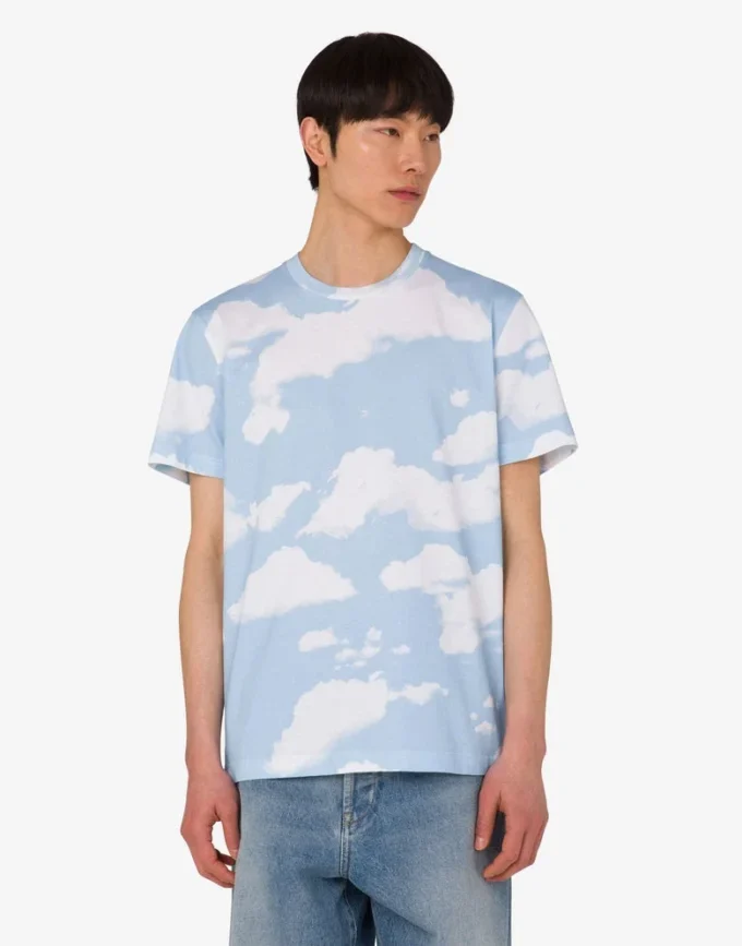 Organic cotton jersey T-shirt Archive Clouds