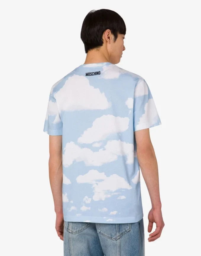 Organic cotton jersey T-shirt Archive Clouds