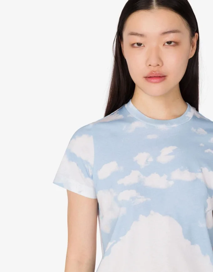 Organic cotton jersey T-shirt Archive Clouds