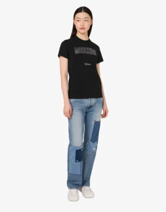 Organic cotton jersey T-shirt decorated
