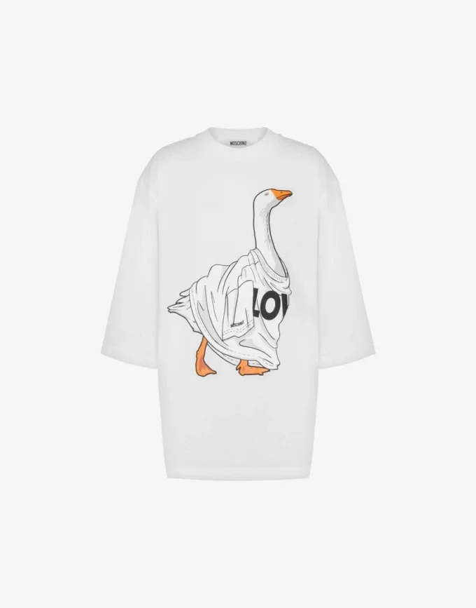 Organic cotton jersey T-shirt Goose