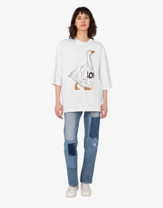 Organic cotton jersey T-shirt Goose