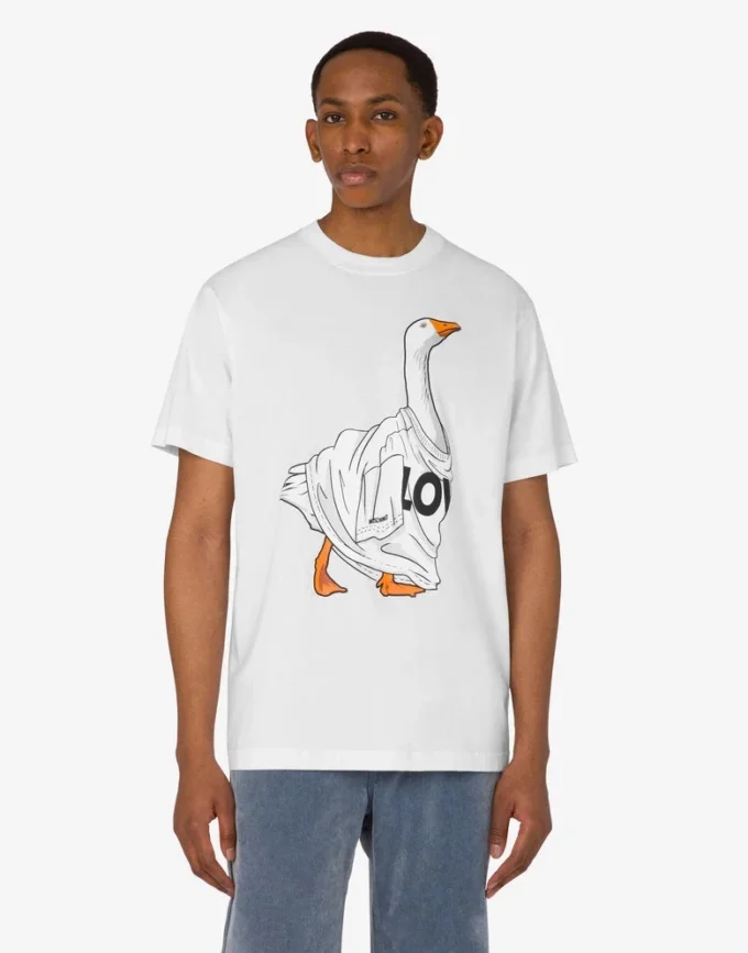Organic cotton jersey T-shirt Goose