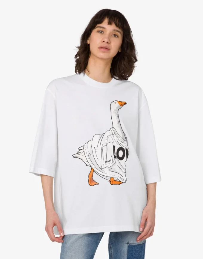 Organic cotton jersey T-shirt Goose