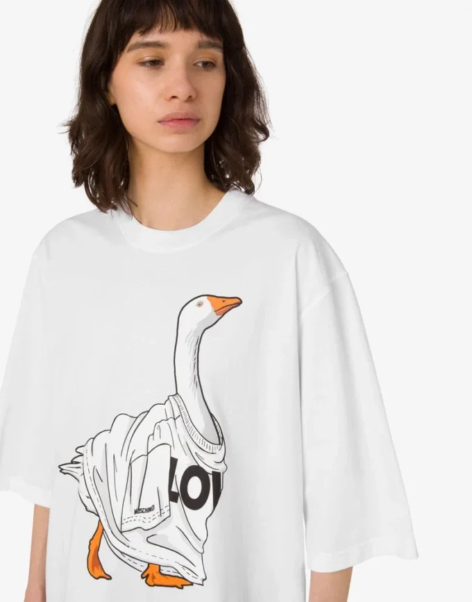Organic cotton jersey T-shirt Goose