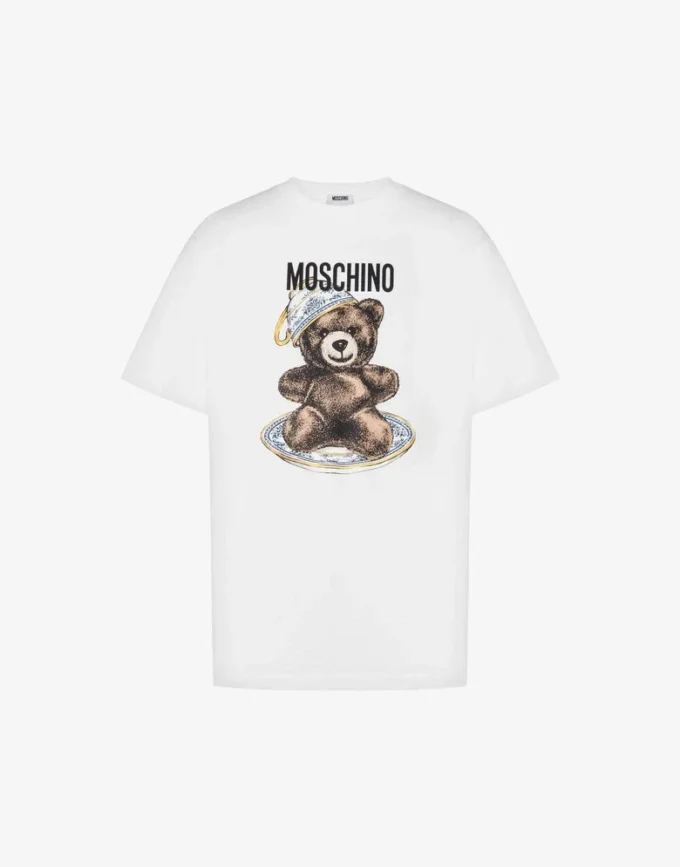 Organic cotton jersey T-shirt Moschino Teddy Bear