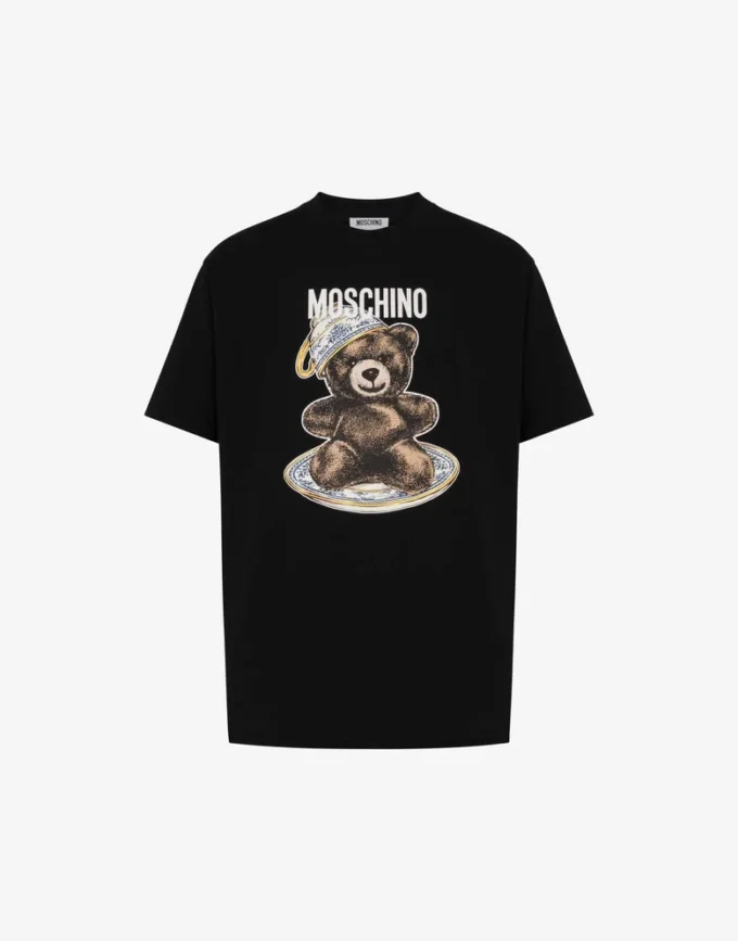 Organic cotton jersey T-shirt Moschino Teddy Bear
