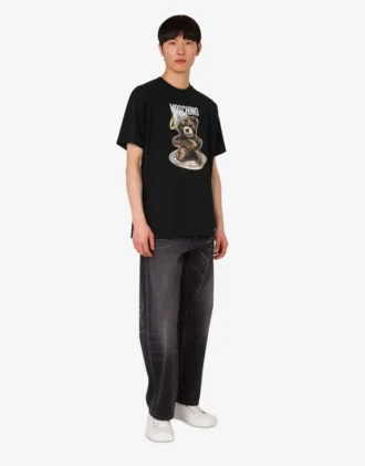 Organic cotton jersey T-shirt Moschino Teddy Bear