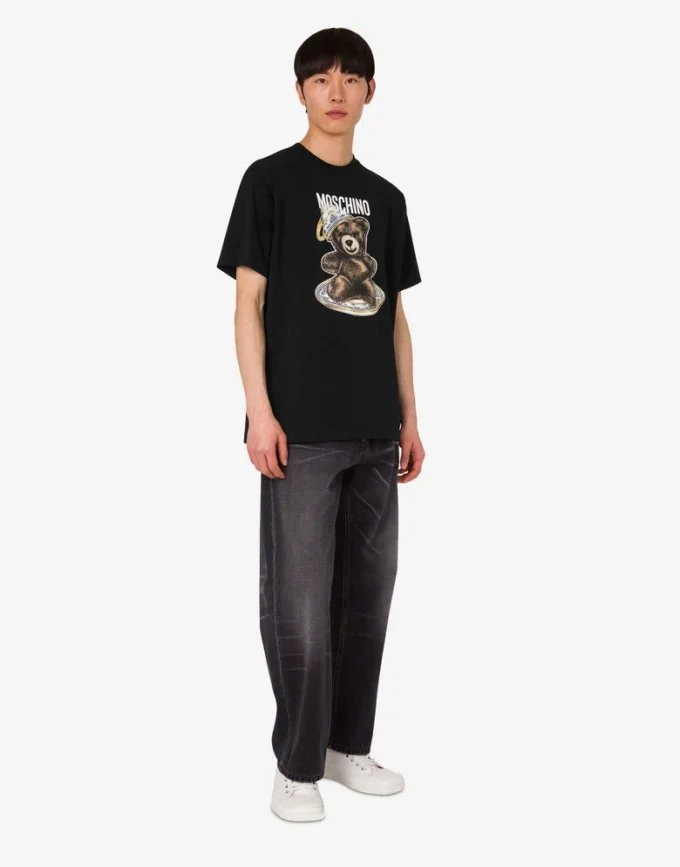 Organic cotton jersey T-shirt Moschino Teddy Bear