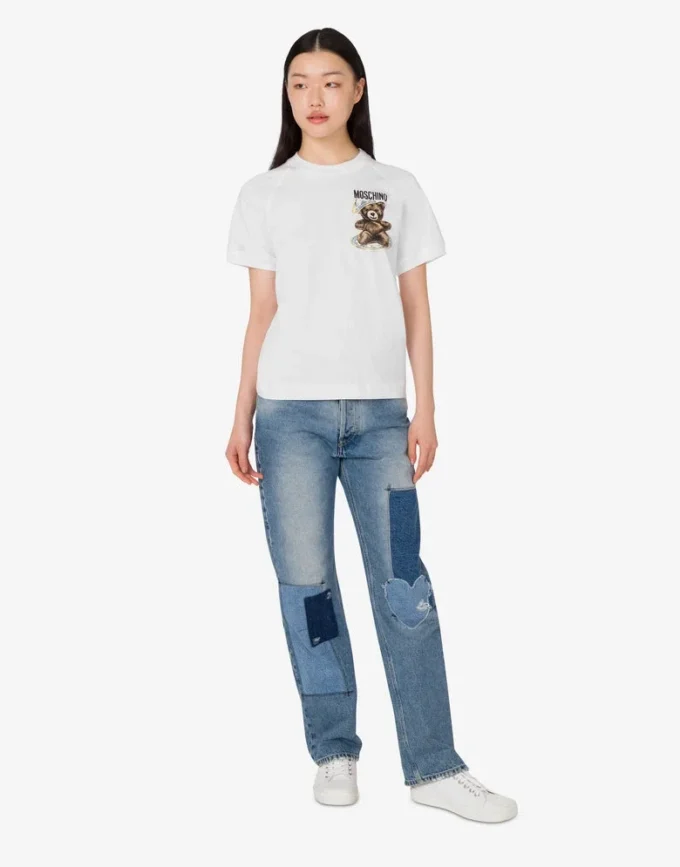 Organic cotton jersey T-shirt Moschino Teddy Bear