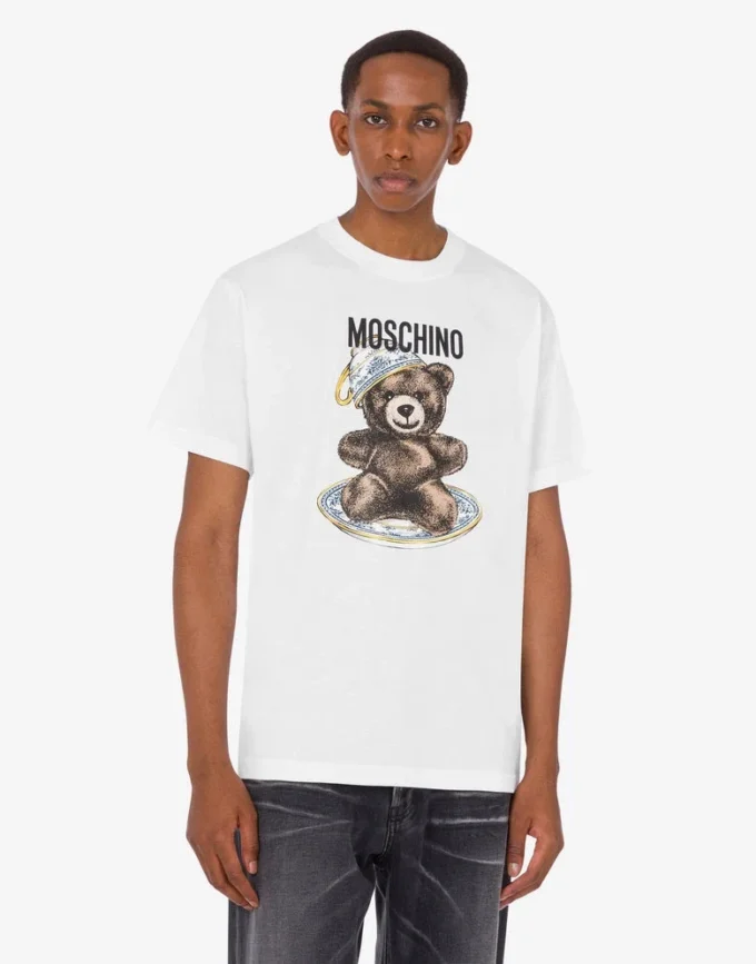 Organic cotton jersey T-shirt Moschino Teddy Bear