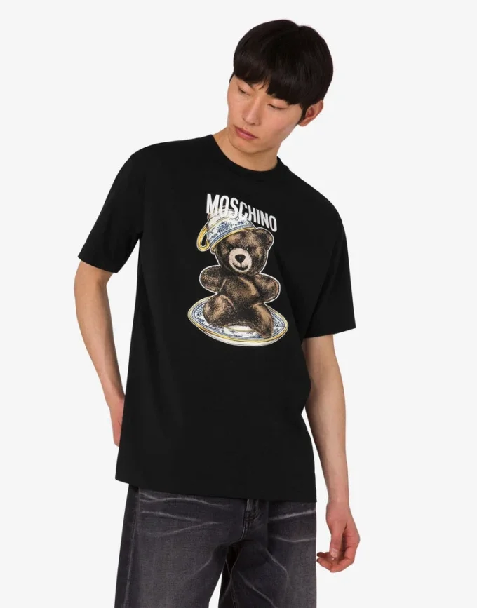 Organic cotton jersey T-shirt Moschino Teddy Bear