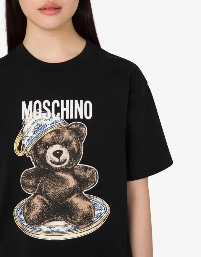Organic cotton jersey T-shirt Moschino Teddy Bear