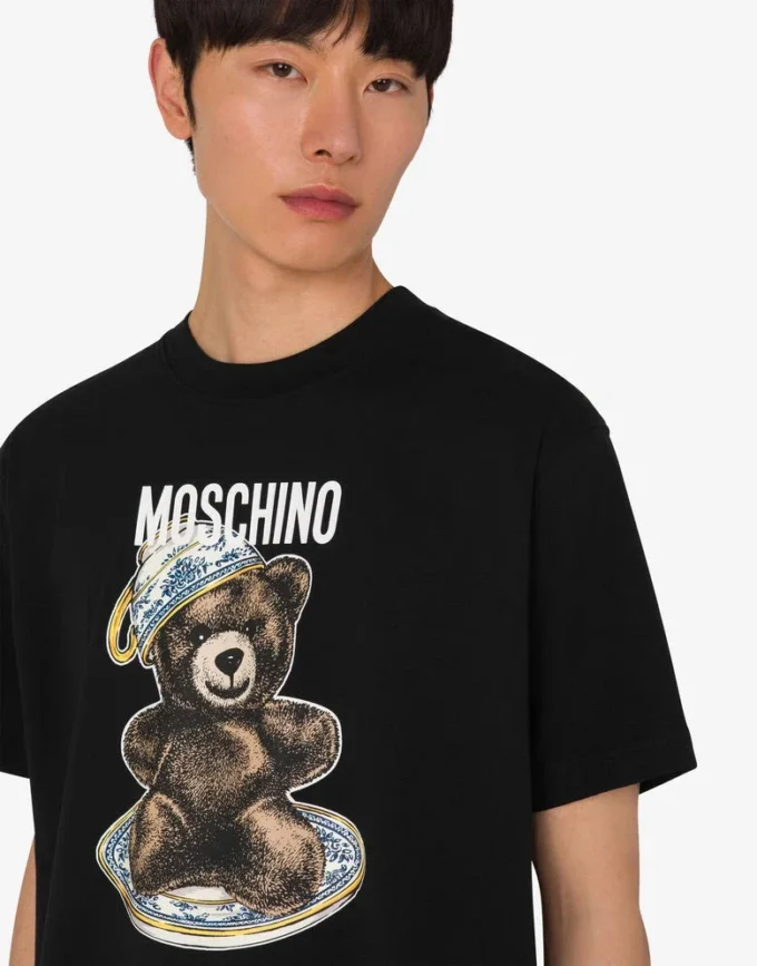 Organic cotton jersey T-shirt Moschino Teddy Bear