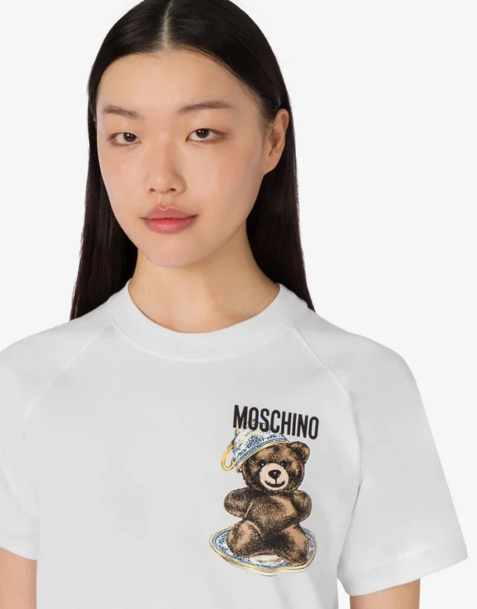 Organic cotton jersey T-shirt Moschino Teddy Bear