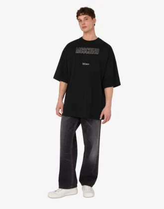Organic jersey T-shirt decorated