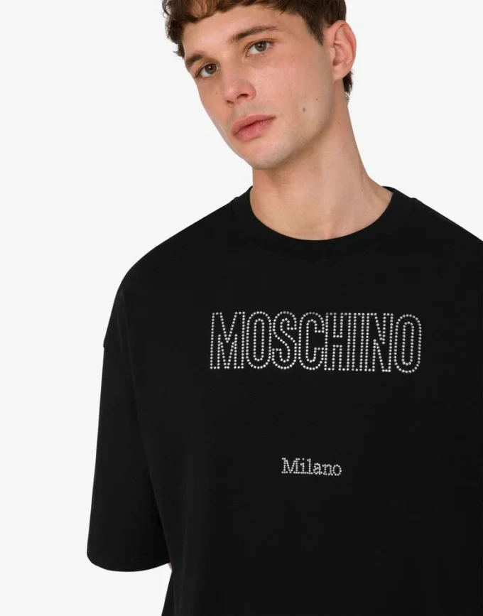 Organic jersey T-shirt decorated