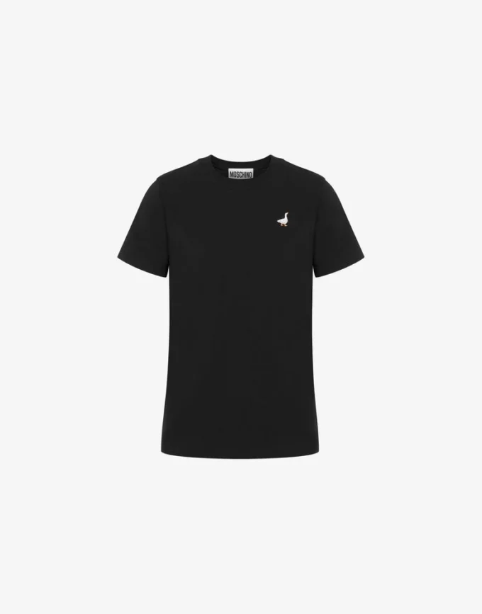 Organic Jersey T-shirt Goose Embroidery