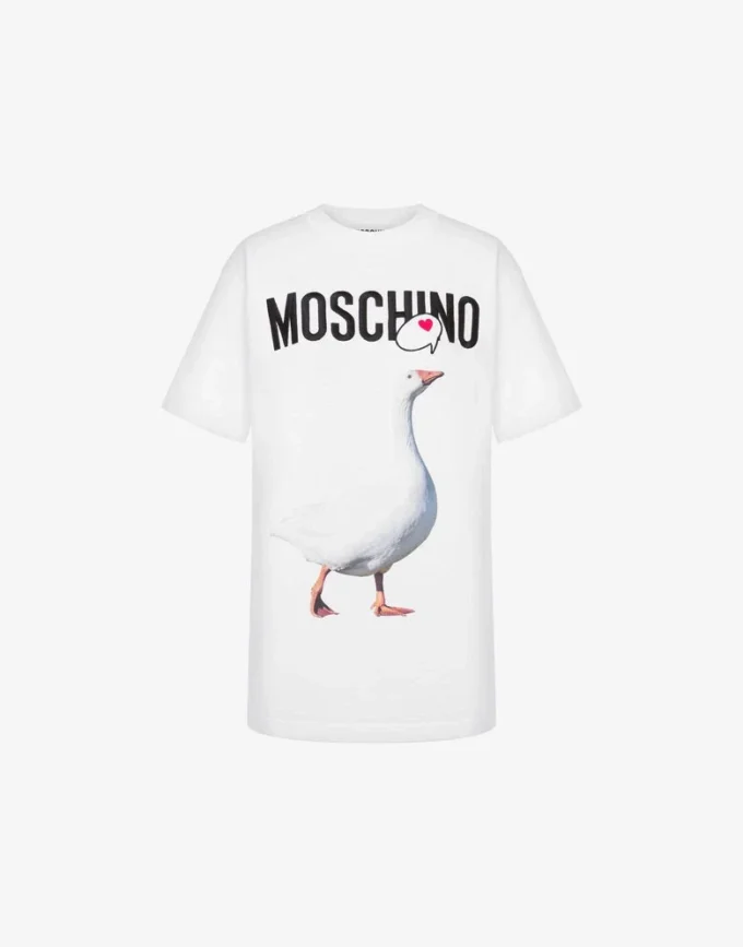 Organic Jersey T-shirt Goose Print
