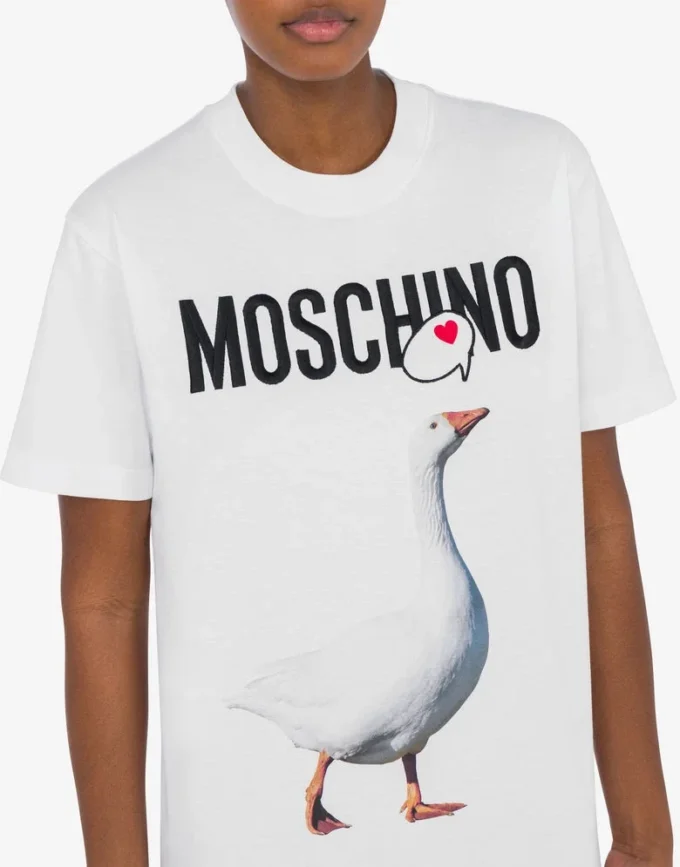 Organic Jersey T-shirt Goose Print