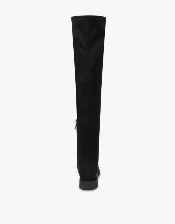 Over-the-knee boots in lycra