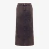 Overdyed cotton canvas skirt