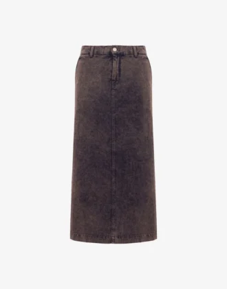 Overdyed cotton canvas skirt