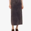 Overdyed cotton canvas skirt
