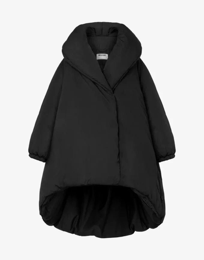 Oversized down jacket in technical fabric