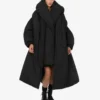 Oversized down jacket in technical fabric