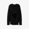 Oversized pullover in carved wool