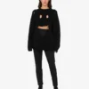 Oversized pullover in carved wool