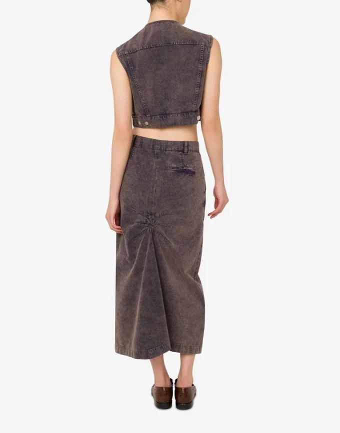 Overtinted cotton canvas vest Overtinted cotton canvas vest