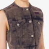 Overtinted cotton canvas vest Overtinted cotton canvas vest