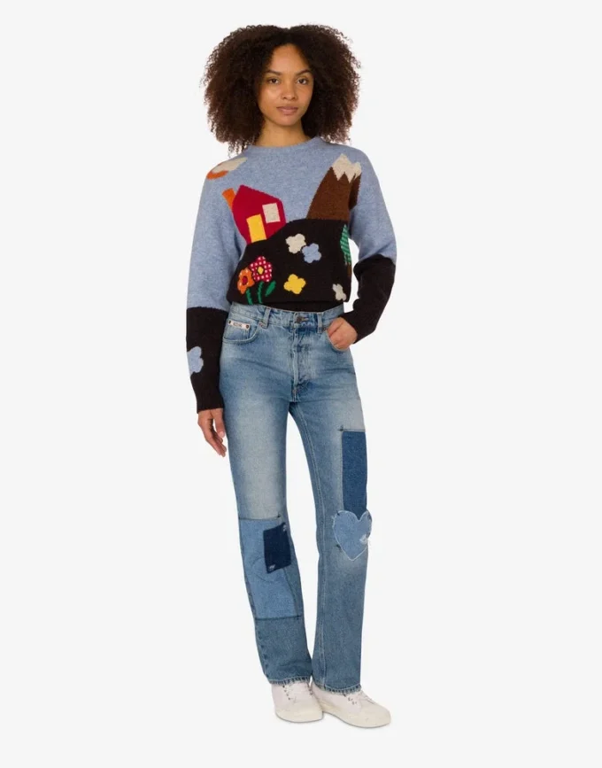Patchwork denim pants Patchwork denim pants