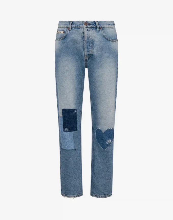 Patcwork cotton denim pants Patcwork cotton denim pants