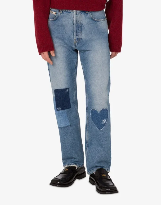 Patcwork cotton denim pants Patcwork cotton denim pants