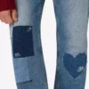Patcwork cotton denim pants Patcwork cotton denim pants
