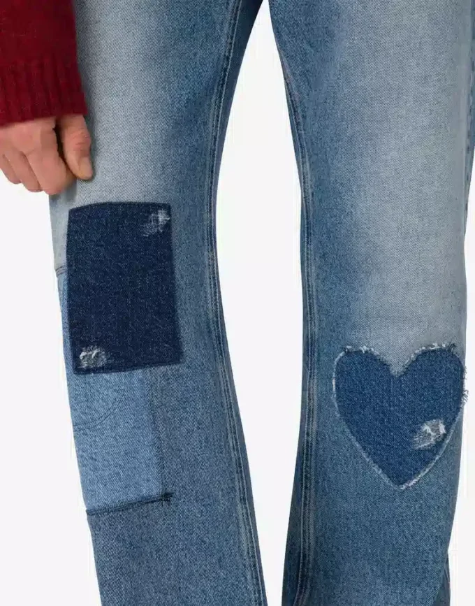 Patcwork cotton denim pants Patcwork cotton denim pants