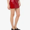 Patent leather mini skirt
