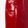 Patent leather mini skirt