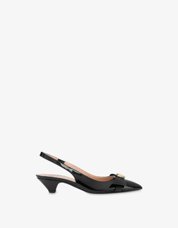 Patent leather slingback