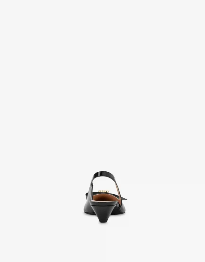 Patent leather slingback