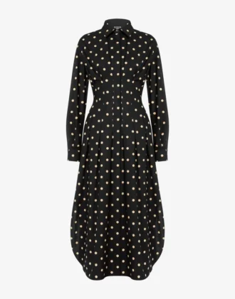 Polka Dots printed cotton poplin dress