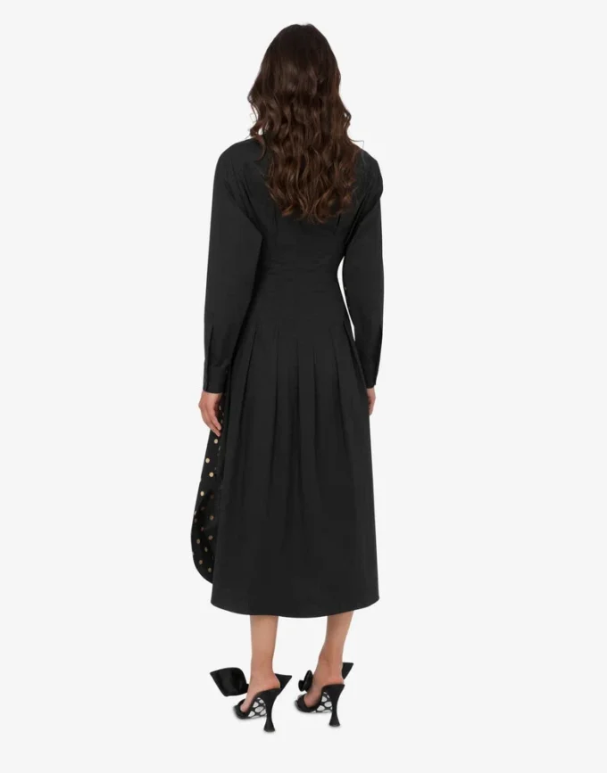 Polka Dots printed cotton poplin dress