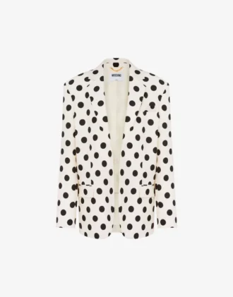 Polka Dots Printed Wool Jacket