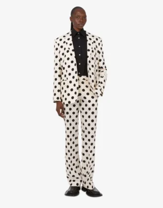 Polka Dots Printed Wool Jacket