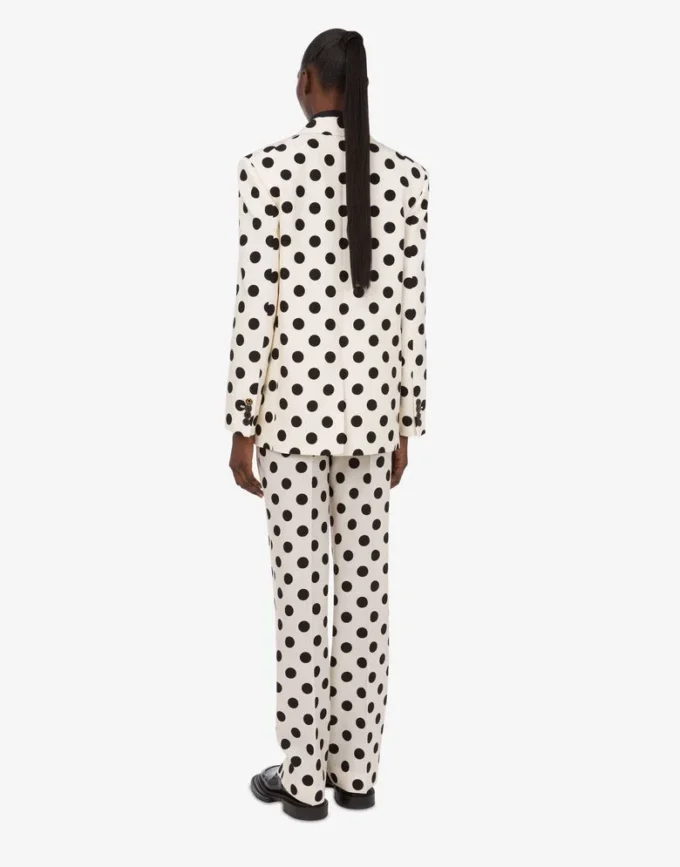 Polka Dots Printed Wool Jacket